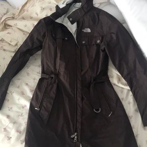 Brown North Face Raincoat